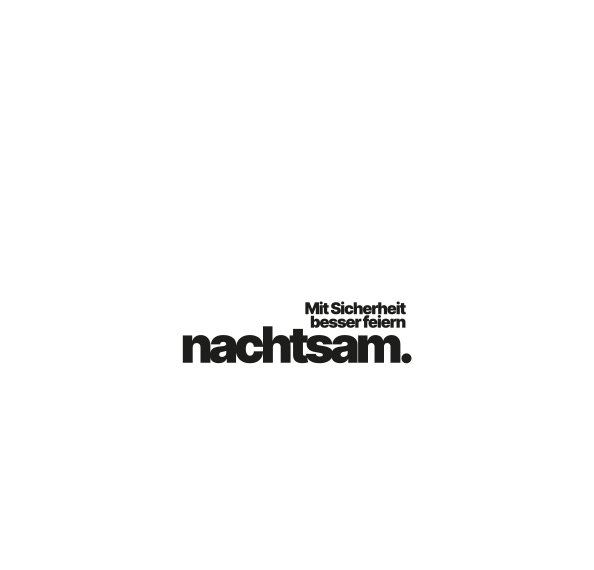 nachtsam. Sicher feiern